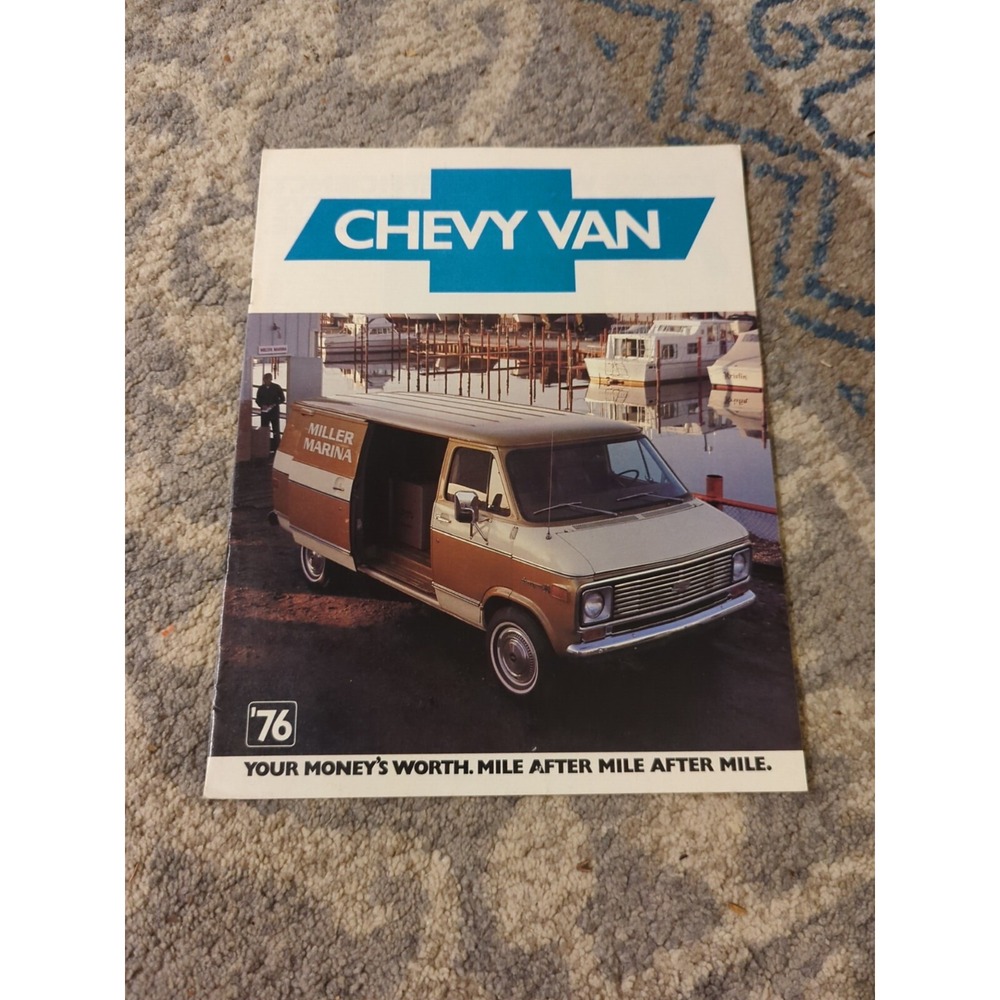 1976 Chevy Van - Dealership Sales Brochure‎ Catalog (12 pages).  NOS Nr Mint
